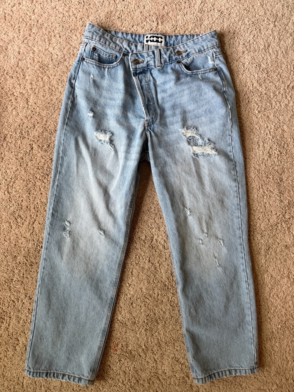 Light Blue Distressed  Jeans